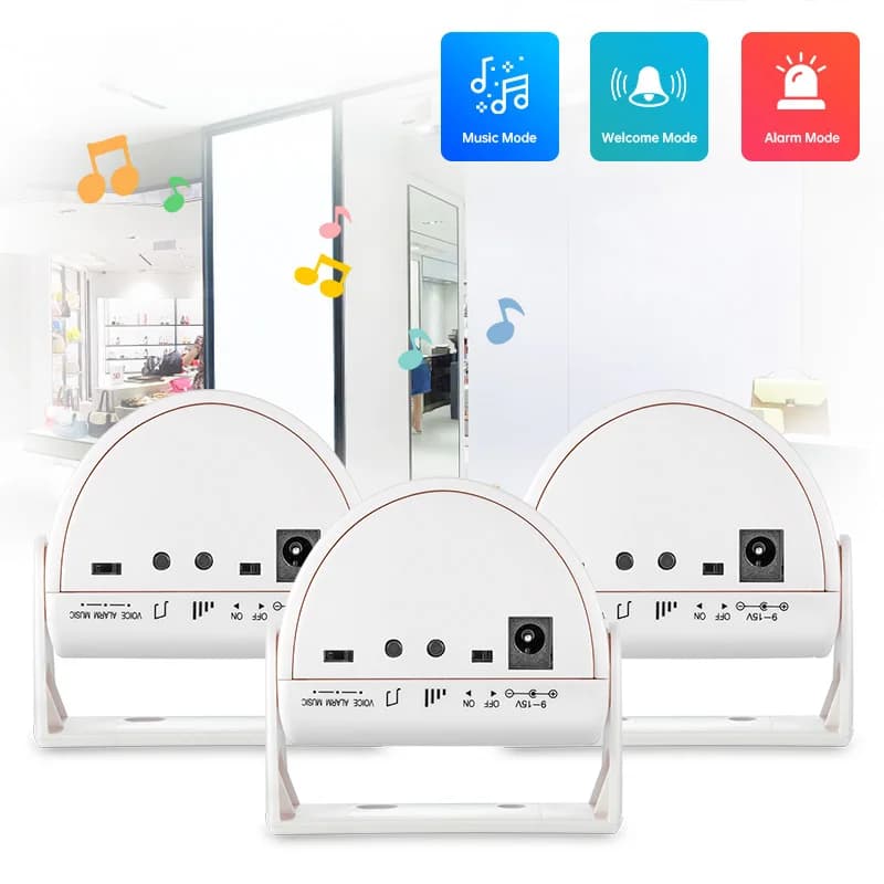 KERUI 32 brani PIR sensore di movimento allarme campanello senza fili campanello di benvenuto per la protezione di sicurezza dell'home office rilevatore a infrarossi