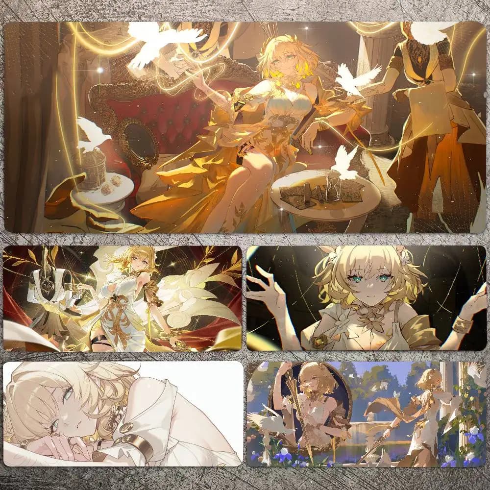 Aglaea Anime Honkai Star Rail Mousepad antiscivolo adatto per computer da ufficio, laptop, tappetini da gioco per e-sport, tastiera XXL