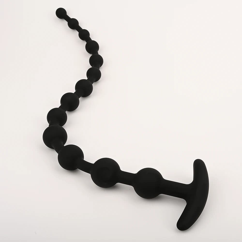 Catena Anale Flessibile in Silicone con 13 Sfere Graduali, Giocattoli Sessuali, Plug Anale, Massaggiatore per Prostata e Punto G