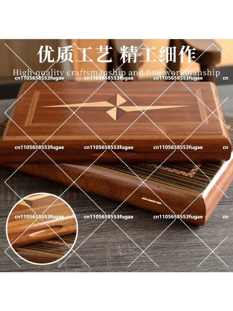 Multi-Size Solid Wood Backgammon Set Premium Mahogany with Solid Wood Veneer Exquisitely Crafted