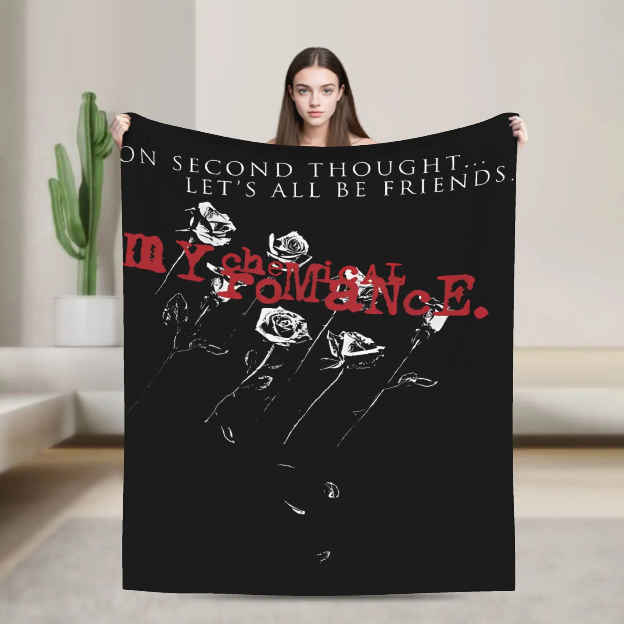 Coperta calda e morbida My Chemical Romance Let's All Be Friends, coperta in flanella per divano, sedia, letto, copriletto
