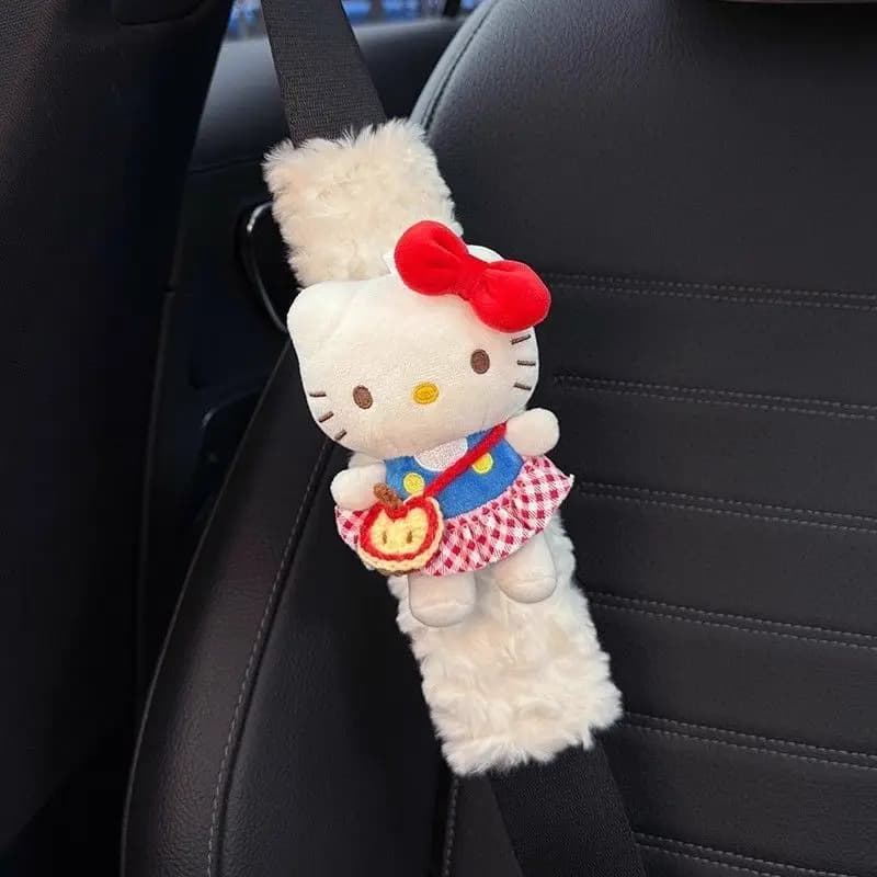 Copri Cintura di Sicurezza Universale Hello Kitty, Copri Cinture Kawaii, Imbottiture per Spalle, Accessori per Interni Auto