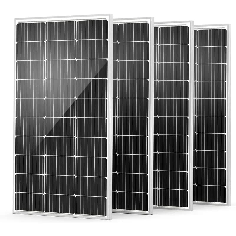 Pannello solare monocristallino con connettori solari, modulo di potenza fotovoltaica ad alta efficienza per batteria