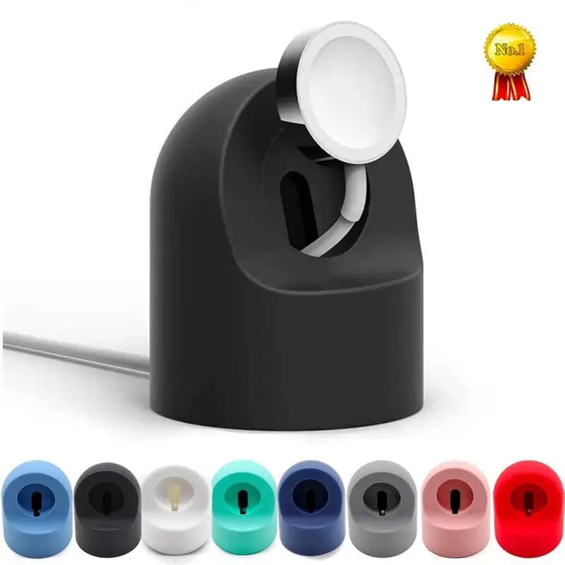 Supporto di ricarica per Apple Watch Serie 11 10 9 8 Ultra 7 6 5 SE, stazione dock in silicone, supporto per cavo di ricarica iWatch