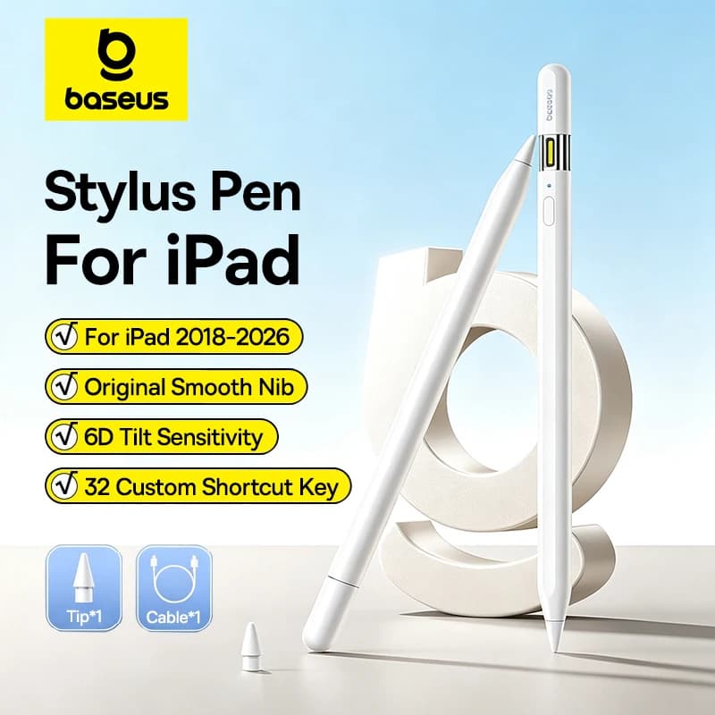 Baseus Bluetooth Stylus Pen for Apple Pencil Capacitive Touch Screen for iPad Air Pro Mini 2026 2025 2024 2019 2018 Tablet Pen