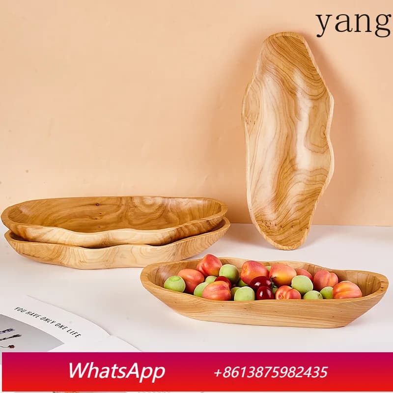 Vassoio irregolare in legno CX, piatto per frutta in legno massello, snack alla frutta, frutta secca, semi di melone, per uso domestico