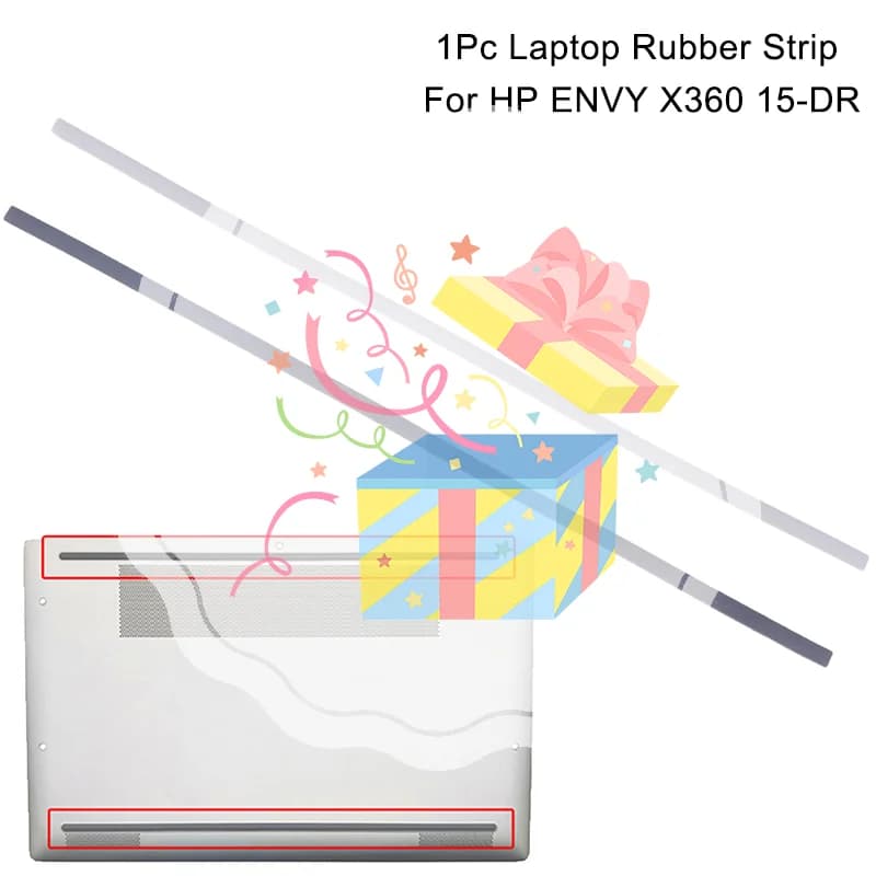 1Pc Striscia di Gomma Del Computer Portatile Fondo Borsette Copertura Del Piede Pad Per ENVY X360 15-DR Antiscivolo Paraurti Piedi Striscia