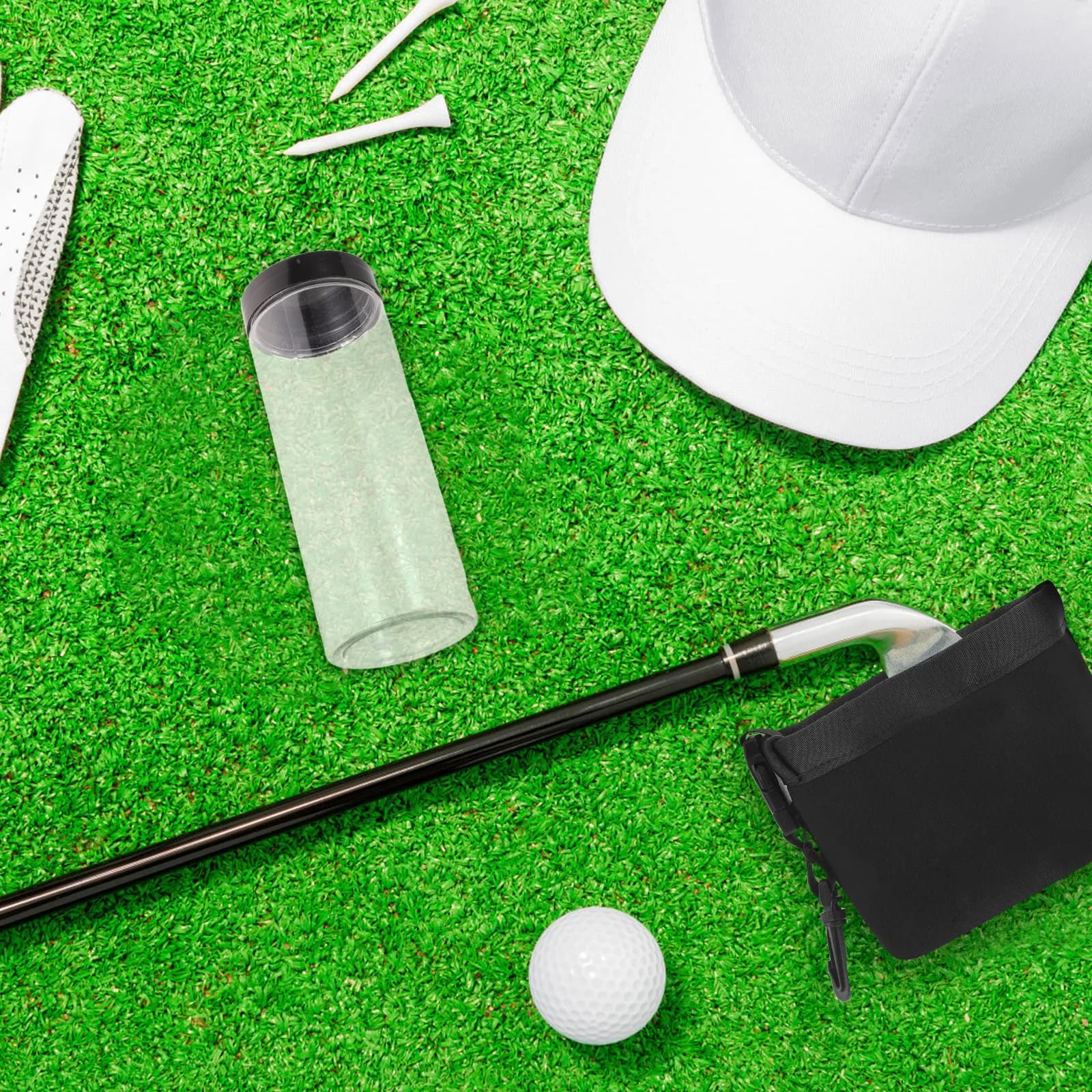 4Pcs Clear Golf Ball Storage Tubes Thickened Plastic Holder Caps Portable Organizer Prevent Rolling Ideal for Golf Bag Toolbox