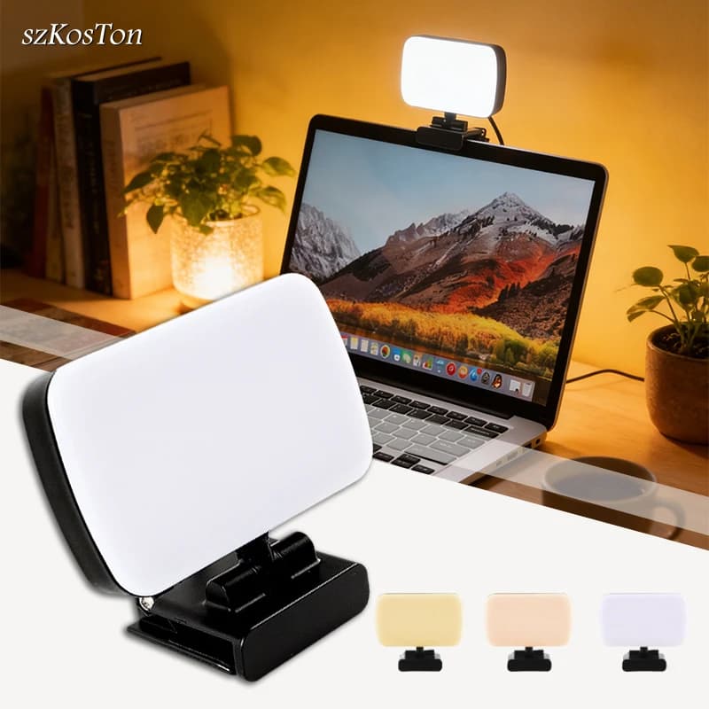 6500K Portable LED Light for Videoconferences 2026, Laptop Webcam Lighting, Video Call Clips and Live Streaming