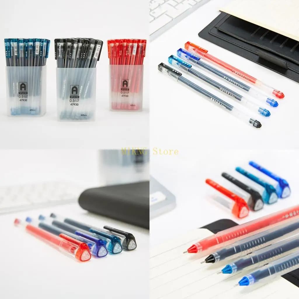 60 pz/set 0.5mm Roller Penne Gel Penna a Strumento scrittura per cancelleria per ufficio scolastico migliore vendita