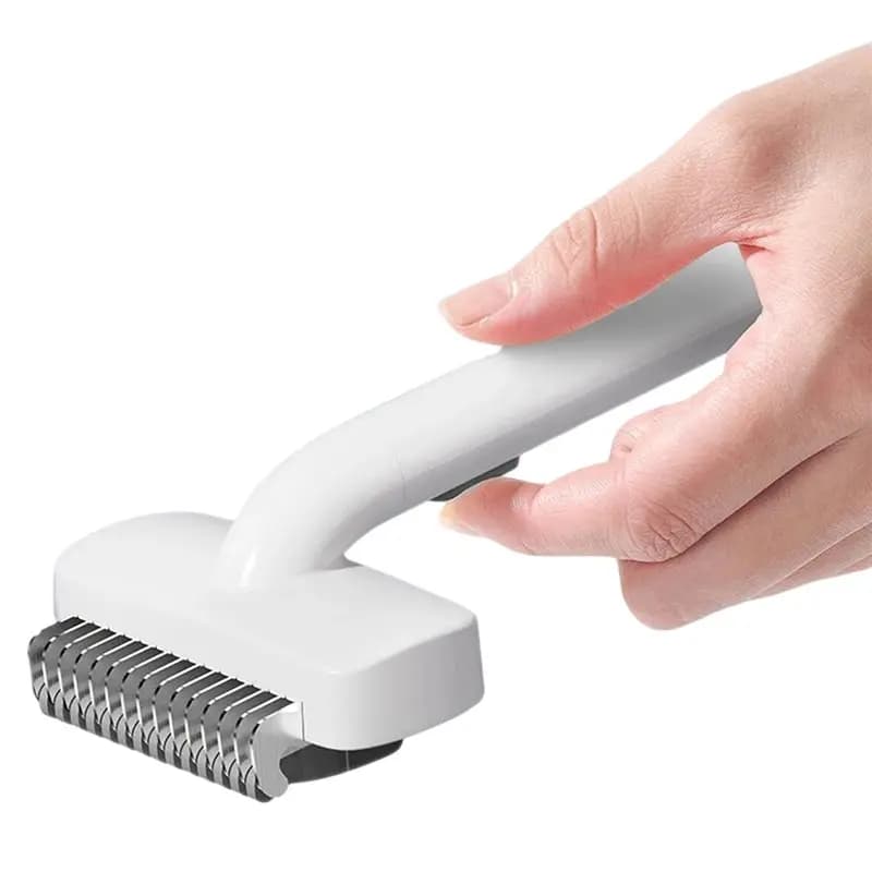 【OFF-SHELF】 Prodotti per animali domestici per peli lunghi Pettine per toelettatura per animali domestici in acciaio inossidabile per diradare i capelli delicato sulla pelle Depilazione del cane Br