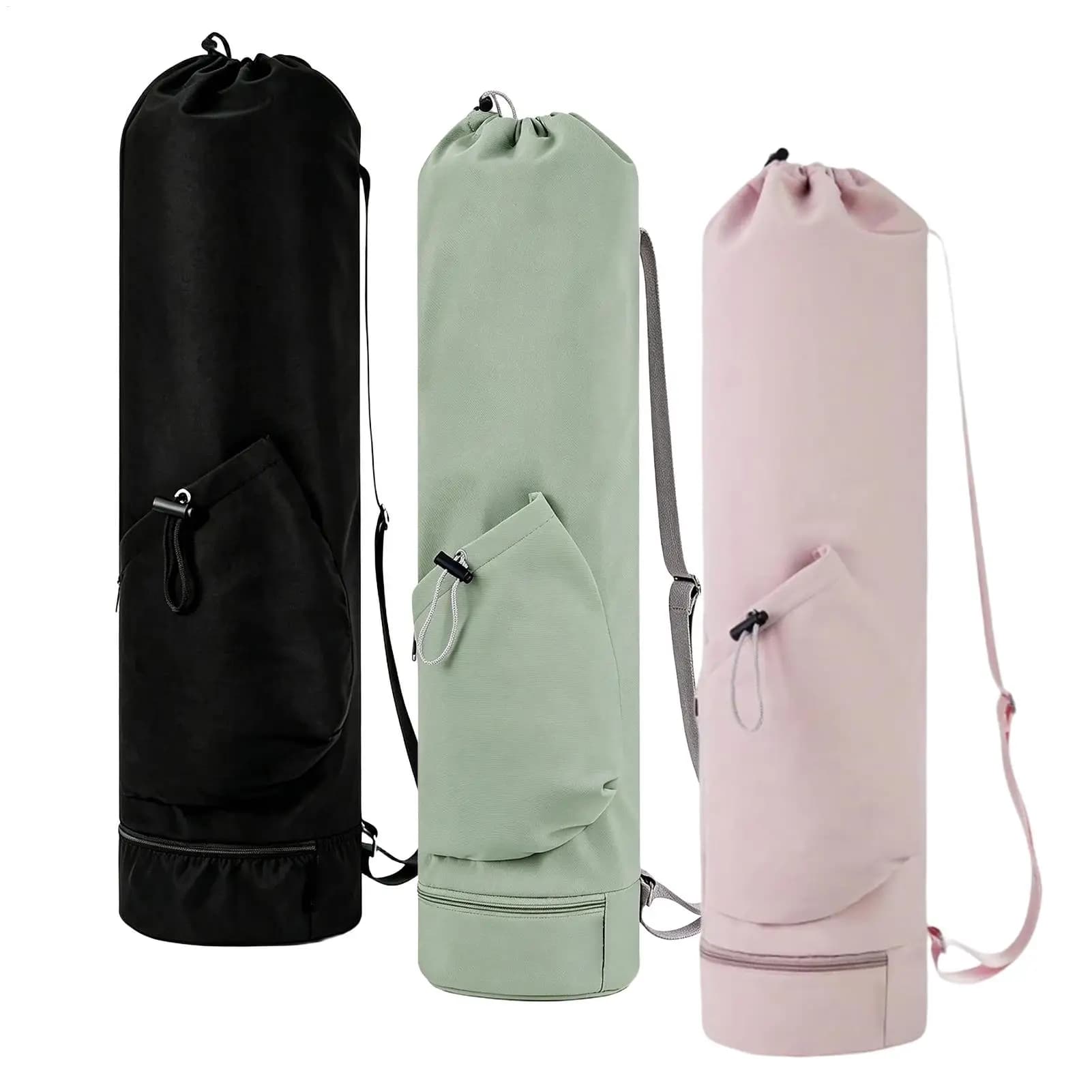 Yoga Mat Bag Lightweight Waterproof Yoga Mat Carrier With Water Bottle Pocket Multi-Compartment Gym Workout Bag For Women Men