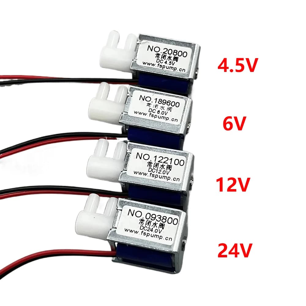 DC 4.5V 6V 12V 24V Piccola mini elettrovalvola normalmente chiusa N/C Valvola dell'acqua di controllo del flusso Pompa dell'acqua 5V