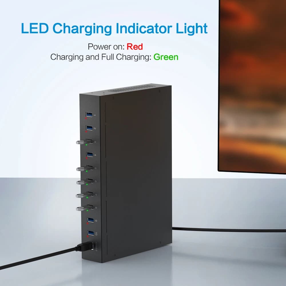 NEW SH3-10 Sipolar 10 Port Usb 3.0 Hub 110W Intelligent Control Usb Charger Station Phone Docking Station