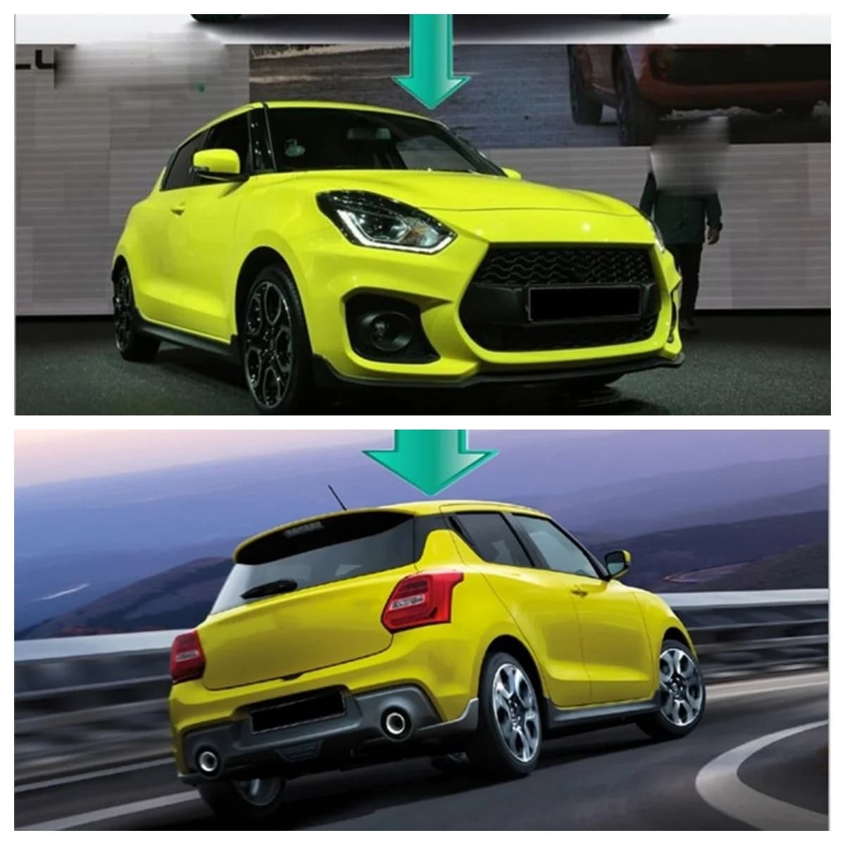 Front Rear bumper Assembly Side skirt spoiler for Suzuki Swift 2017-2021 ZC13S 63S 86S 2017-2021 Body kit