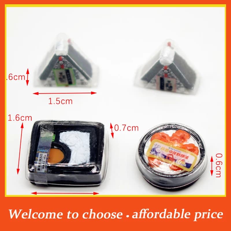 2 Pezzi di Resina per Casa delle Bambole, Cibo in Miniatura, Accessori per Casa delle Bambole, Giocattoli per Bambini, Modellino Sushi Bento per Casa delle Bambole