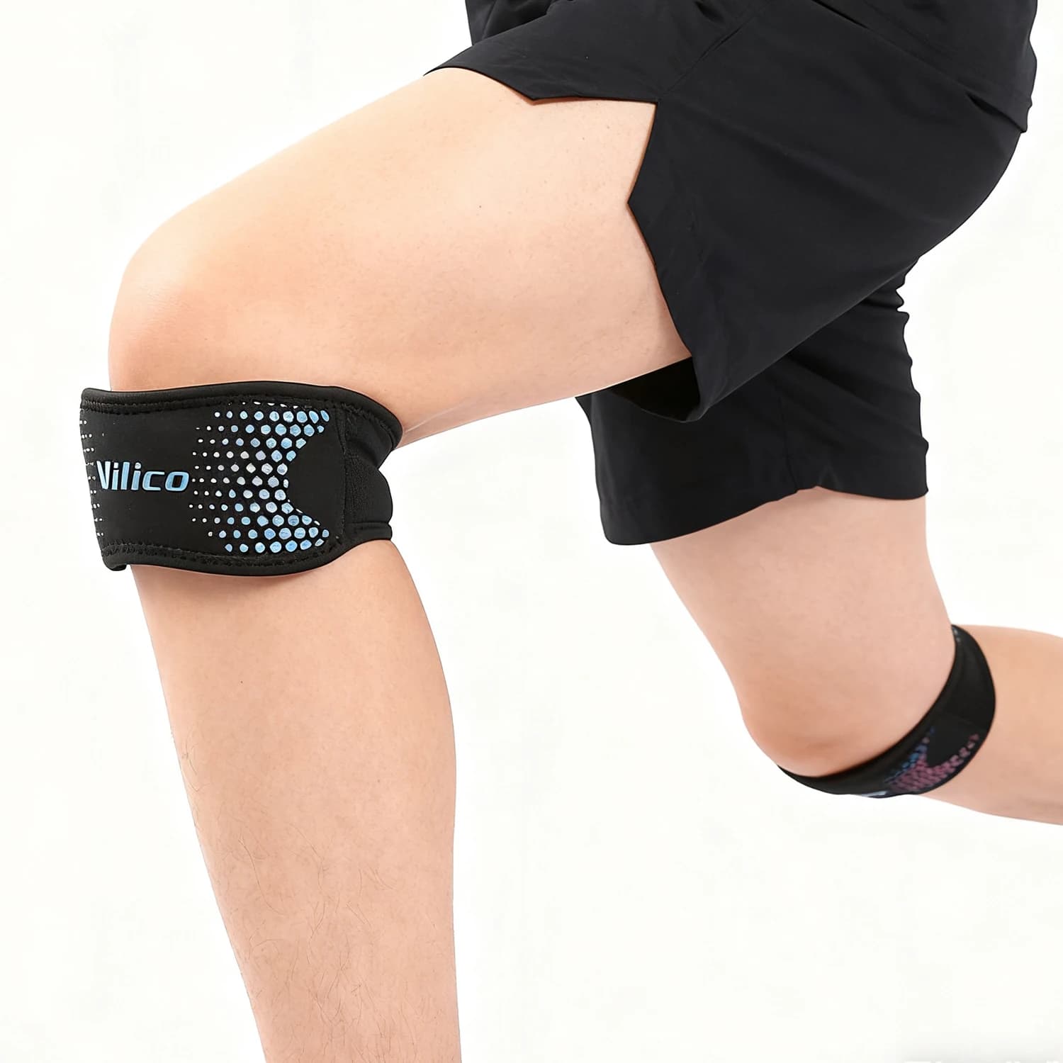 Ginocchiera rotulea Ginocchiera regolabile Stabilizzatore tendine rotuleo Fascia di supporto per calcio Basket Corsa Maglione Palestra Squat