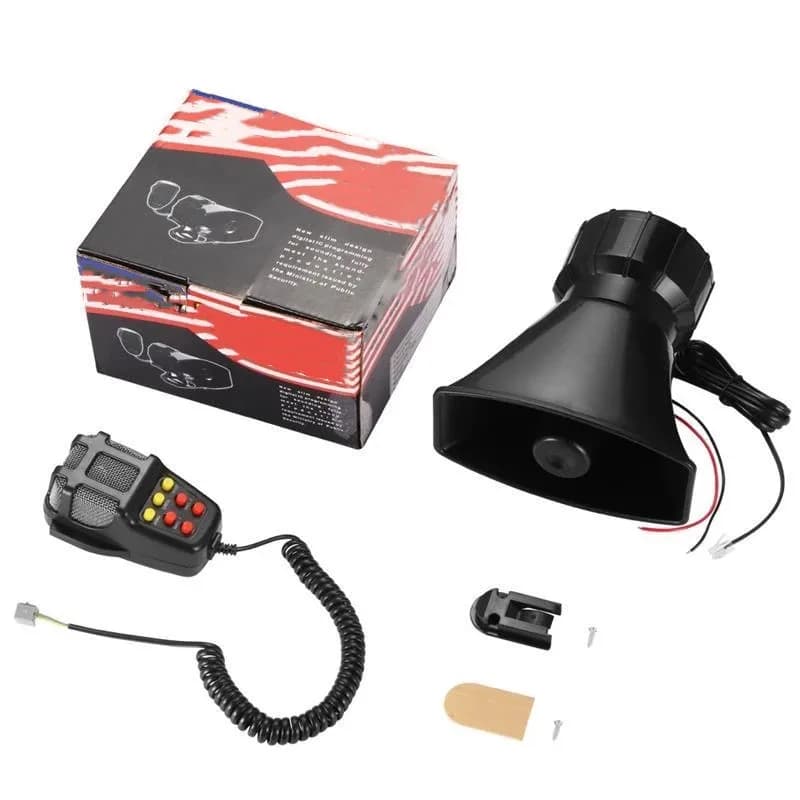 Clacson per auto 12V 24V con altoparlante MIC Altoparlante di avvertimento per sirena per camion moto