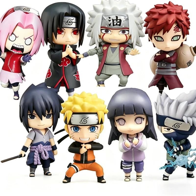 Nuovo in Stock: Set di Action Figure in PVC Naruto Chibi Nendoroid - Kakashi, Naruto, Sakura, Sasuke, Jiraiya, Gaara - Modellini Anime, Regalo per le Feste