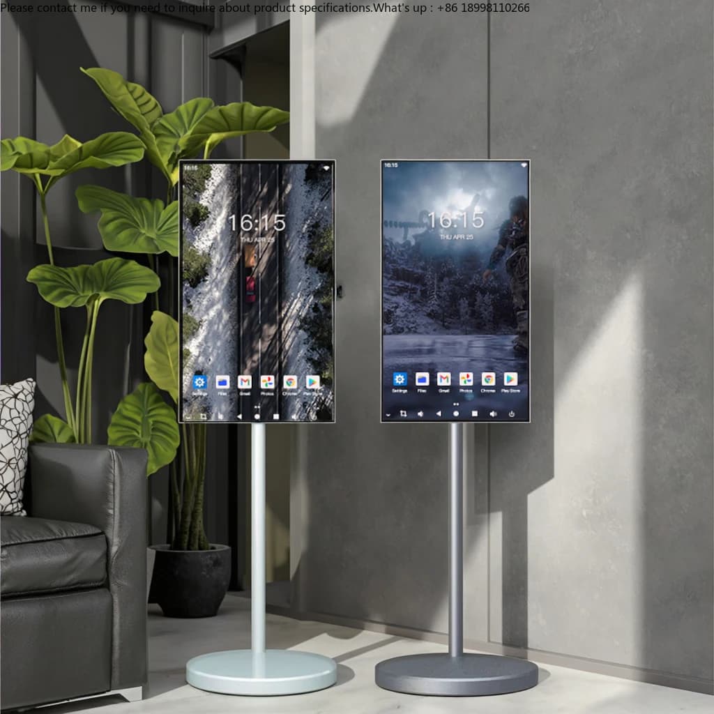 Monitor Touch Screen Portatile da 27 Pollici con Supporto, Display TV Smart Touch Screen Mobile, Tablet PC per Intrattenimento Domestico