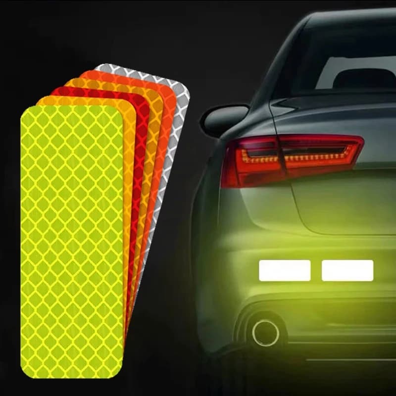 10 reflective stickers for car bumper strips: they improve safety and night driving style!