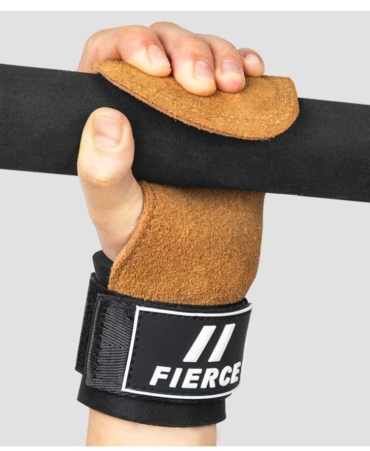 Double Leather Strap Wrist Strap Grip Women's Gym Stack Training Bench Pressing Gloves