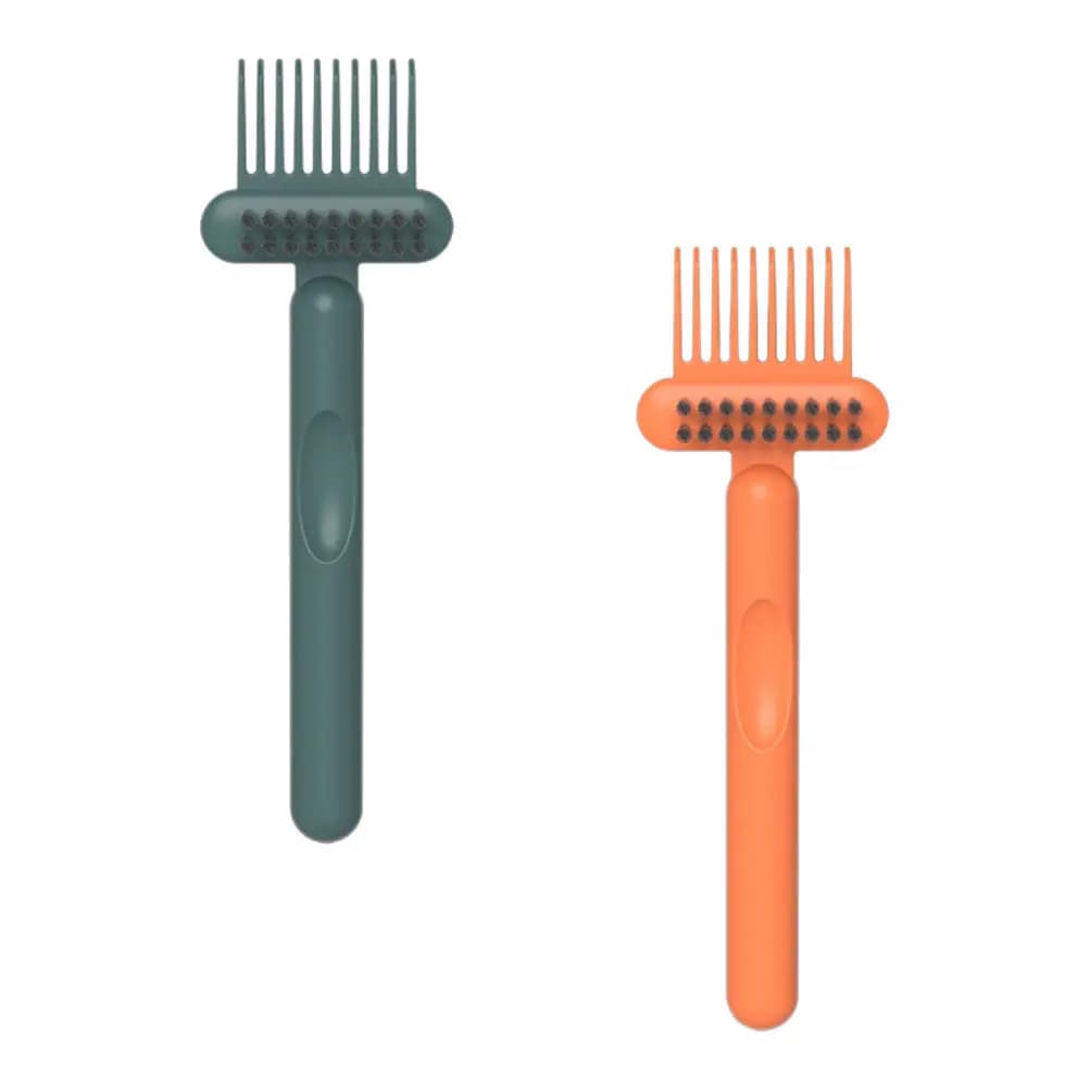 2Pcs Airbag Comb Cleaner Professional Rolling Curling Comb Brush for Hair Brush Cleaner Tool Deep Cleaning Between Teeth