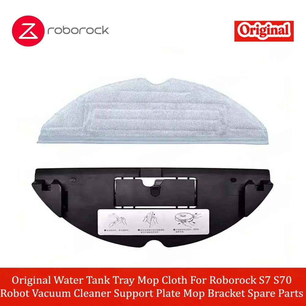 Original Water Tank Tray Mop Cloth For Roborock S7 S70 Robot Vacuum Cleaner Support Plate Mop Bracket Spare Parts