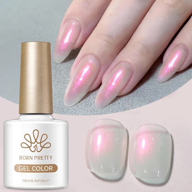 BORN PRETTY 1 Flacone 10ml Smalto Gel Aurora Scintillante Glitterato Soak Off UV LED per Nail Art Manicure Salone Fai da Te