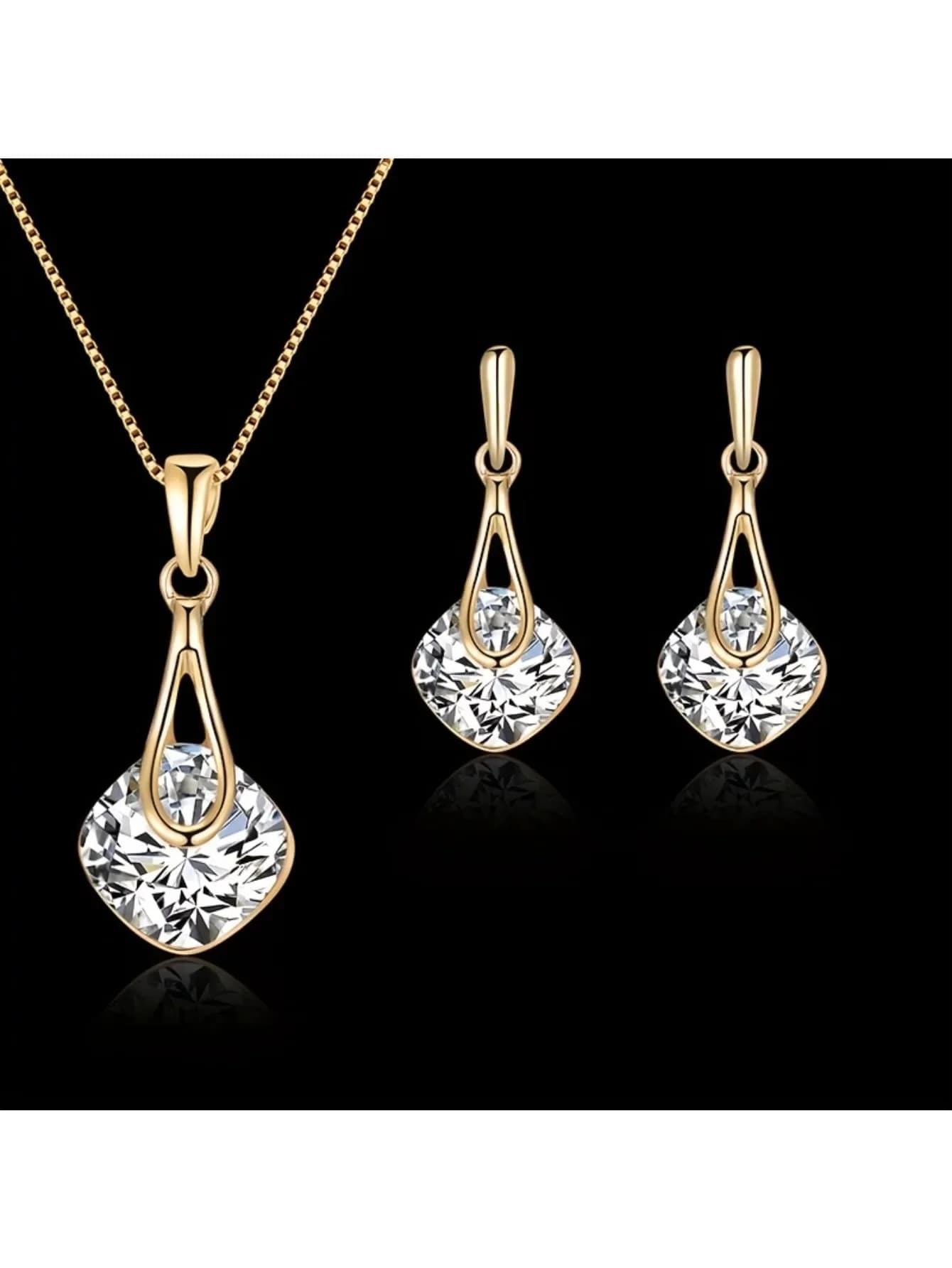 Orecchini pendenti geometrici a rombo da donna alla moda, set di due decorazioni, per compleanno/festa/matrimonio/festival/regalo