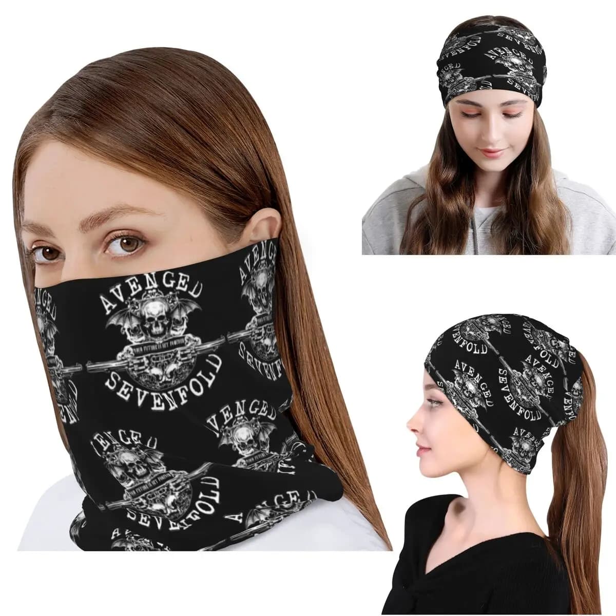 Avenged Sevenfold Bandana, copricollo, maschera, sciarpa, maschera multiuso, berretto, cappello per uomo, donna, adulto, per tutte le stagioni