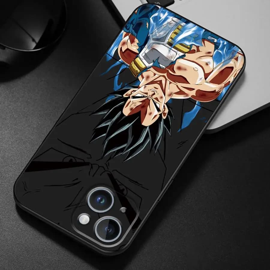 Custodia morbida nera per iPhone 17Air 13 12 11 17 Pro Max XS Max 15 16 14 Plus XR 7 8 Dragon Ball Cool