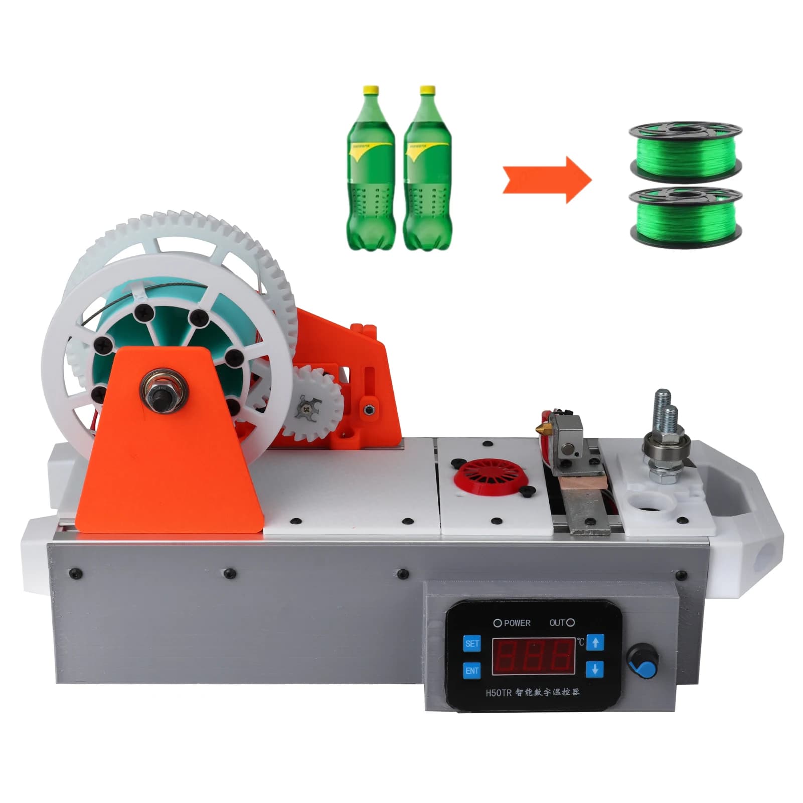Macchina per la Produzione di Filamenti per Stampa 3D da Bottiglie PET, Estrusore da Tavolo 1.8mm per PLA ABS, Riciclatore di Plastica