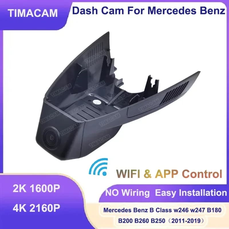 2K 4K 2016P Wifi Car-Dvr DashCam double lens for Mercedes Benz Class B w246 w247 B180 B200 B250 B260 2011-2019 Night vision