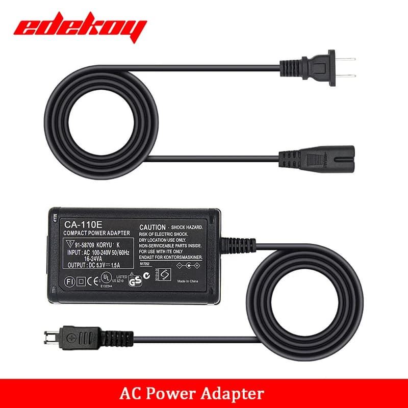 Adattatore di Alimentazione CA-110 Caricabatterie CA110 per Videocamere Canon VIXIA HF R200 R20 R21 M500 M50 M52 R300 R30 R32 LEGRIA HF R26 R28 R206