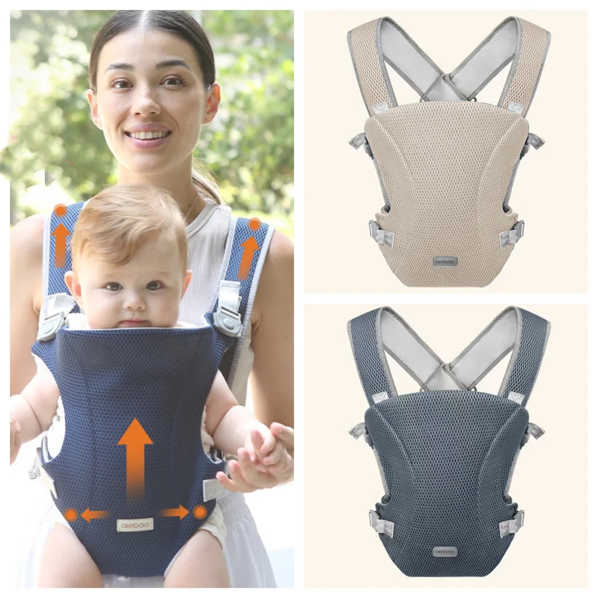 Marsupio portatile Sling Borse per neonati Marsupi Blet Zaino traspirante Borsa a marsupio Indietro Fronte Accessori per bambini
