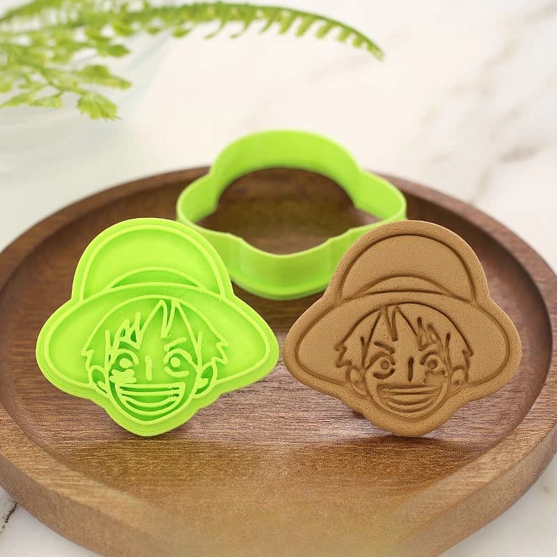 Stampo per dolci One Piece - Luffy, Zoro, Chopper, Teschio - Stampi per biscotti a forma di personaggi, per dolci, gadget da cucina fai da te, regalo