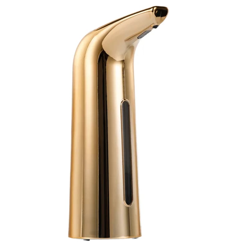 Dispenser automatico di sapone liquido in plastica dorata, impermeabile, con sensore di movimento, senza contatto, per hotel, cucina e bagno