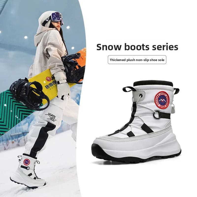 Scarpe sportive invernali da uomo e da donna, stivali da neve con scarponi da sci isolanti in peluche, scarpe da trekking da donna antiscivolo e impermeabili sci uomo scarponi snowboard uomo scarponi sci