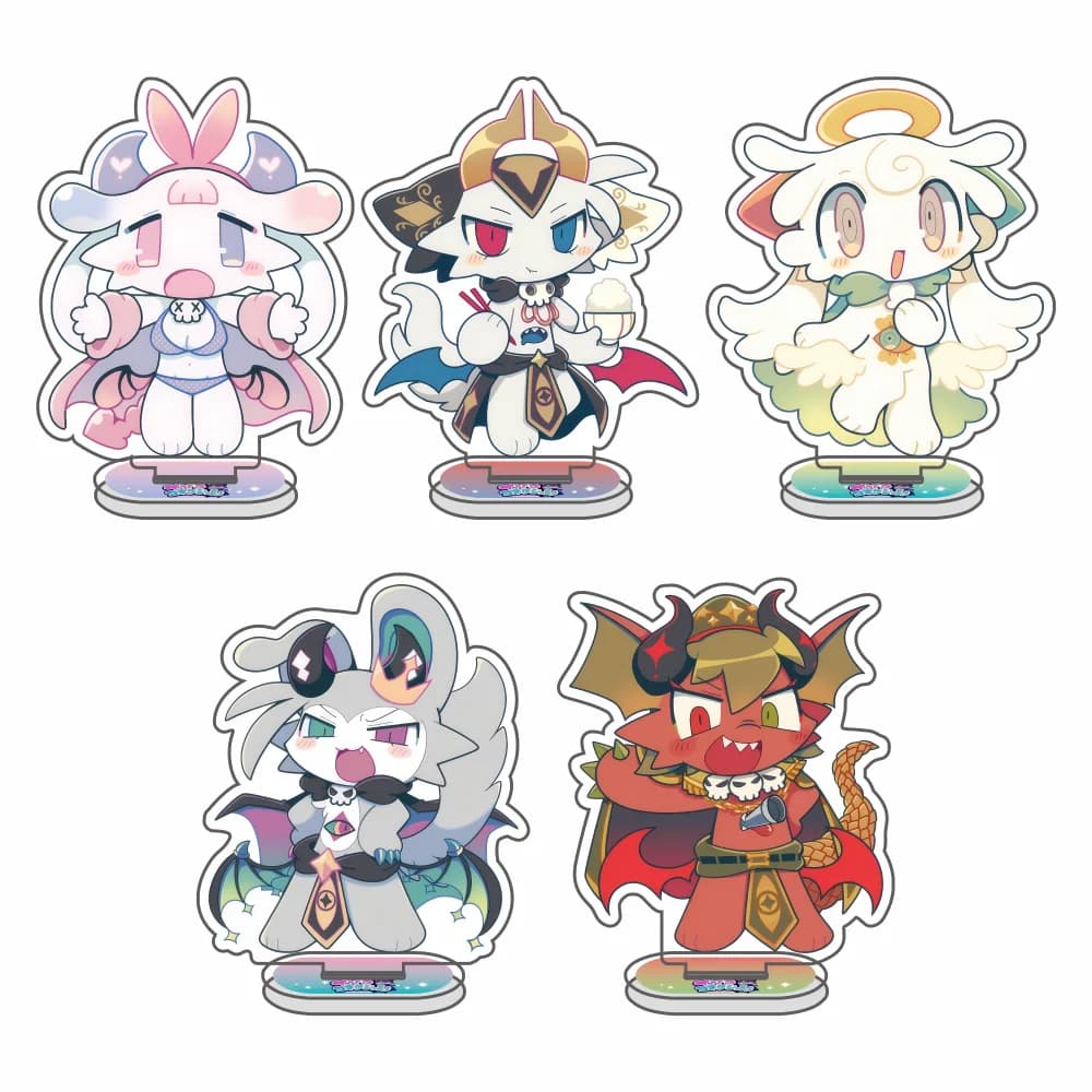 Game DevilConnection Character debirun Amo B-three Nazar Mane-ko Do Red Hardestar Double-Sided Acrylic Stand Desk keychains Gift