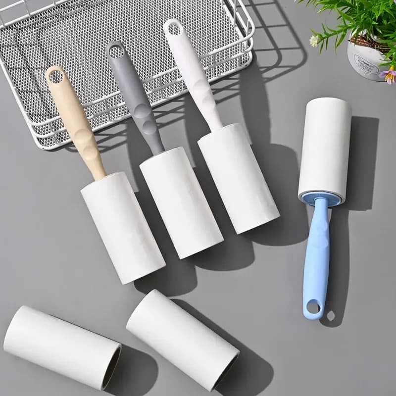 2026 Latest Lint Roller with Refills Sticky Hair Pet Fur Remover for Clothes Sofa Furniture Dust Cleaning Replaceable