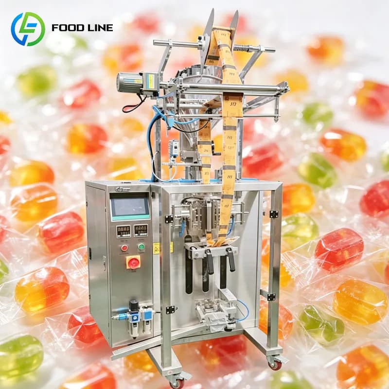 VFFS Vertical Packaging Machine For Nuts Candy Chocolate Gummies Dried Fruits Almond Cashew Pouch Customized