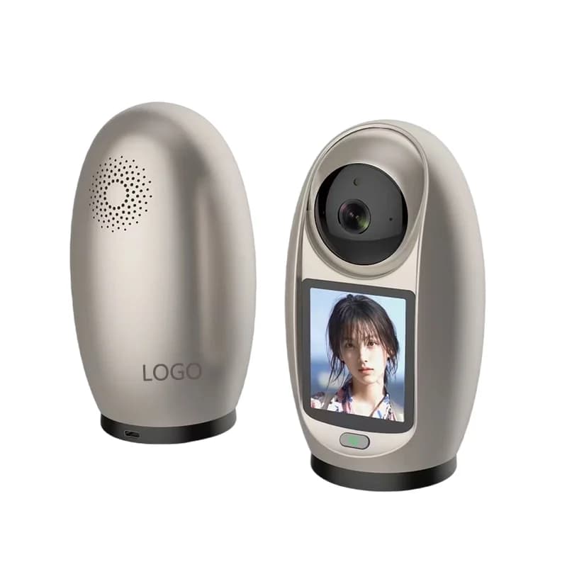 Monitor per Bambini ICSee 3MP con Videochiamata, Telecamera WiFi PTZ da 2,4 Pollici, Allarme per Zone Specifiche, Algoritmo AI