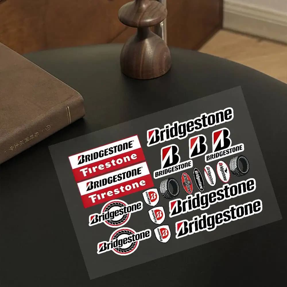 Adesivi per moto B-Bridgestone per logo, impermeabili, riflettenti, per corpo e casco, copertura antigraffio, modifica personalizzata