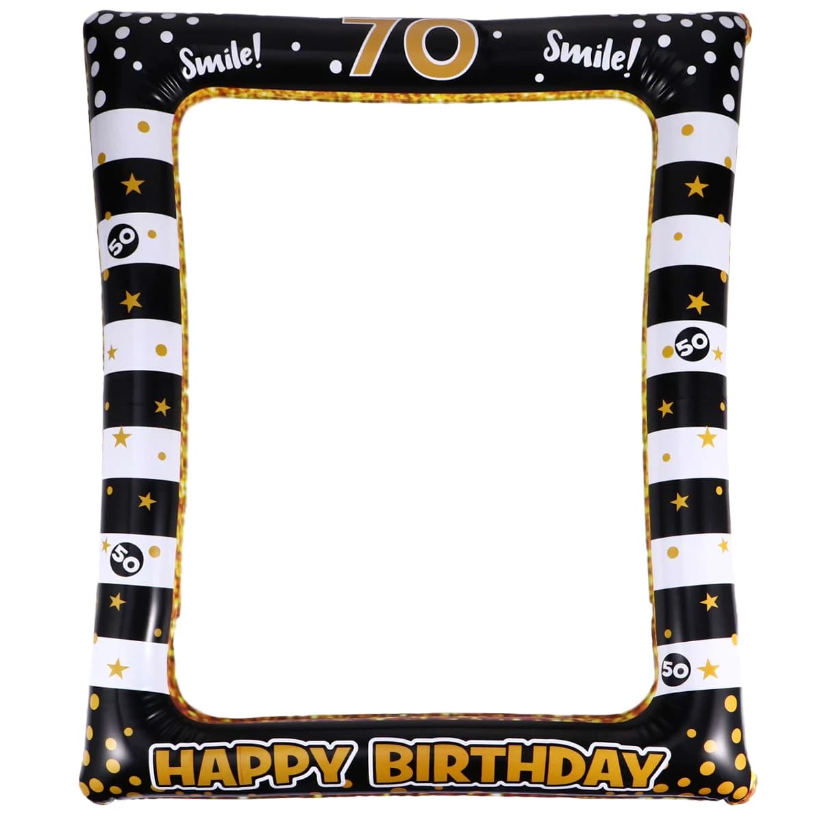 Cornice compleanno foto 70Th Selfie Party gonfiabile Picture Props Booth forniture felici segno fotografico 70 Yearblow Old Decor