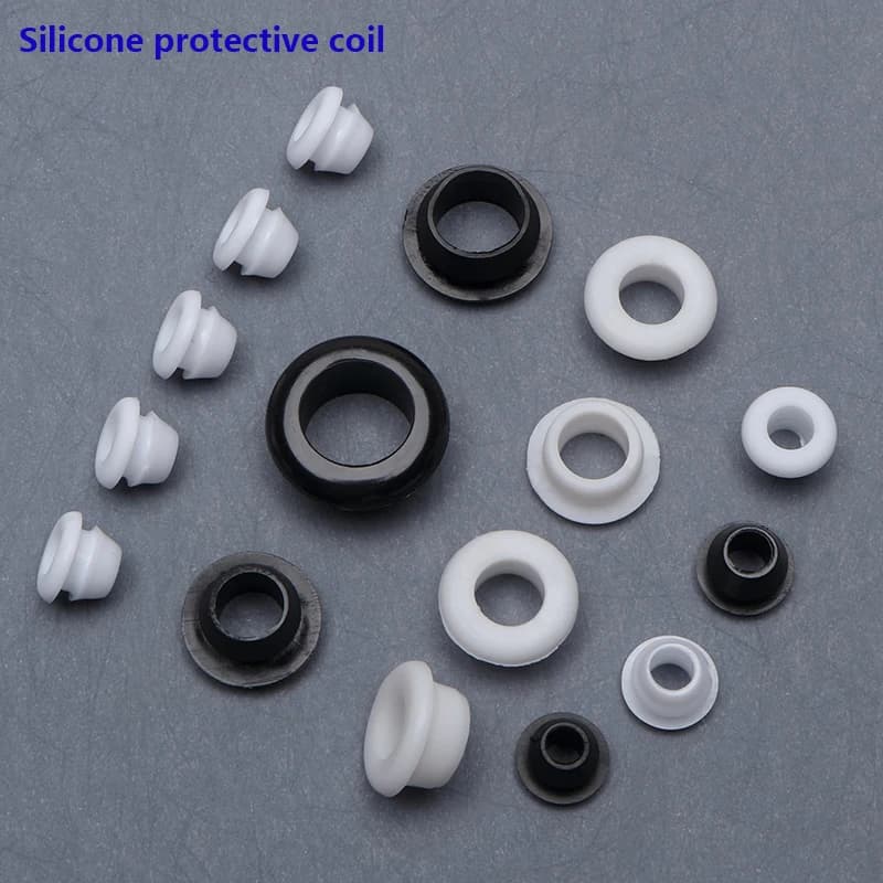 Silicone resistente alle alte temperature Installazione rapida Isolamento bobina protettiva conica Tappo di tenuta bianco nero su O-ring