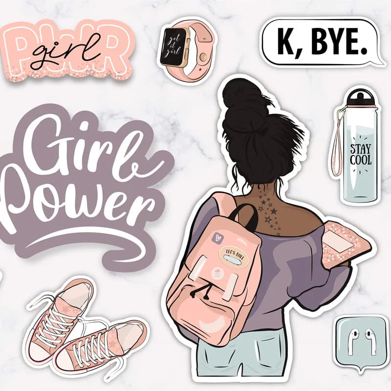 26 adesivi carini in stile Mori Girls per quaderni, agende, fai da te, album fotografici, scrapbooking e cancelleria.