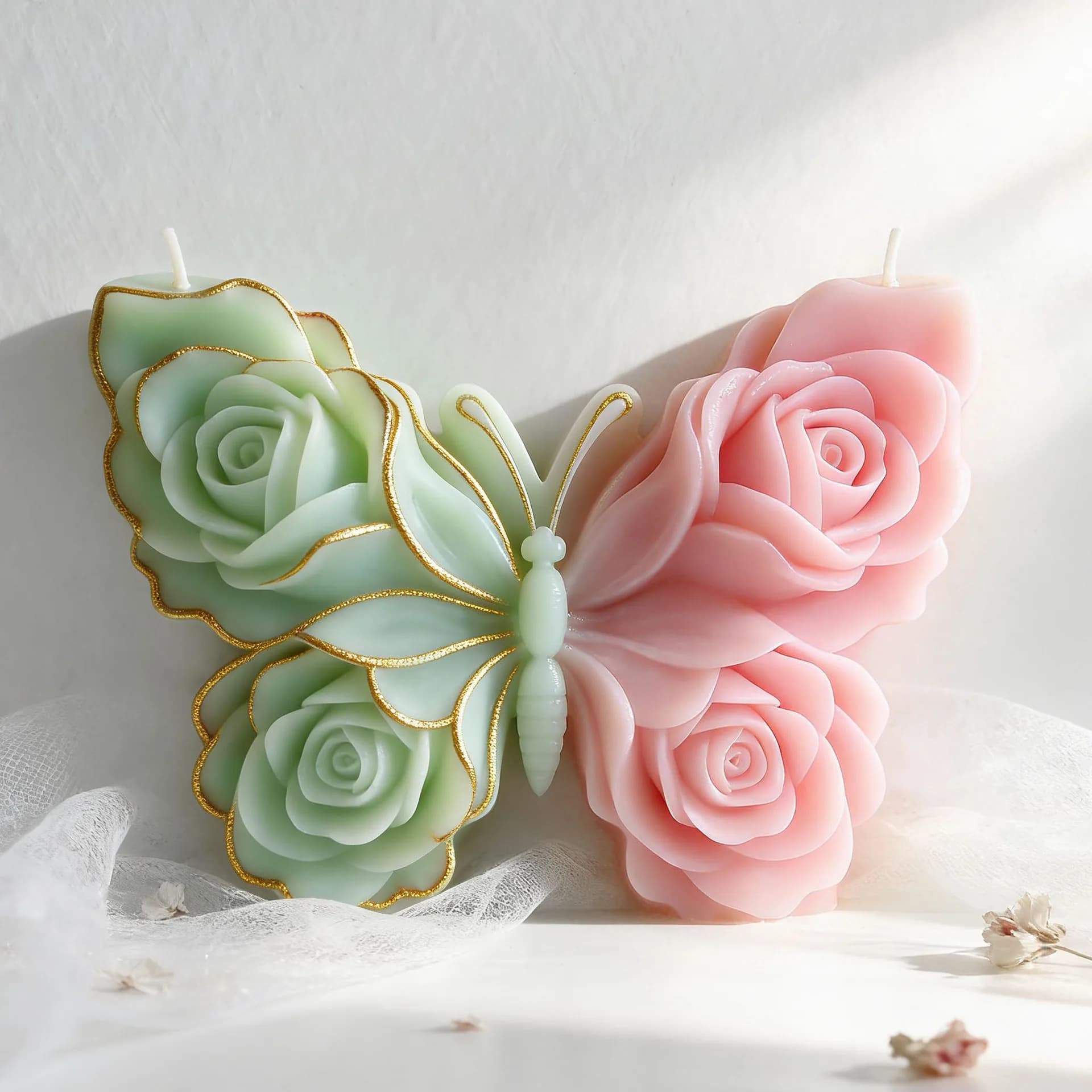 Stampo per candele a forma di rosa, stampo in resina fai da te squisito, stampo 3D per sapone a forma di fiore, antiaderente per la creazione di sapone, candele e progetti in argilla polimerica