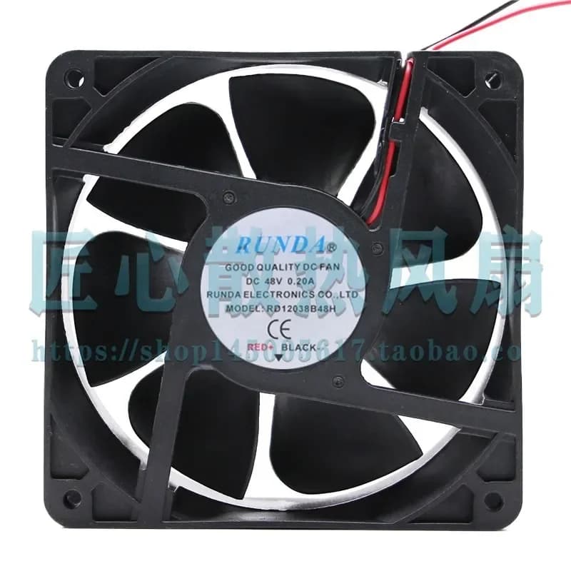 RUNDA RD12038B48H 48V 0.20A for Server 12cm Large Air Volume Fan