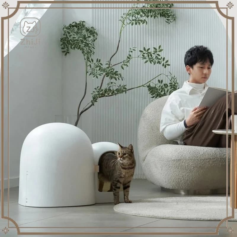 Corridor Style Cat Toilet Odor Prevention Prevention Cat Bedpans Fully Enclosed Cat‘s Litter Box Safety Material Pet Supplies